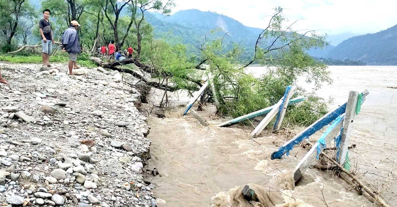 सप्तकोसीले कटान गर्दा  तीन सय हेक्टर जमिन बगरमा परिणत