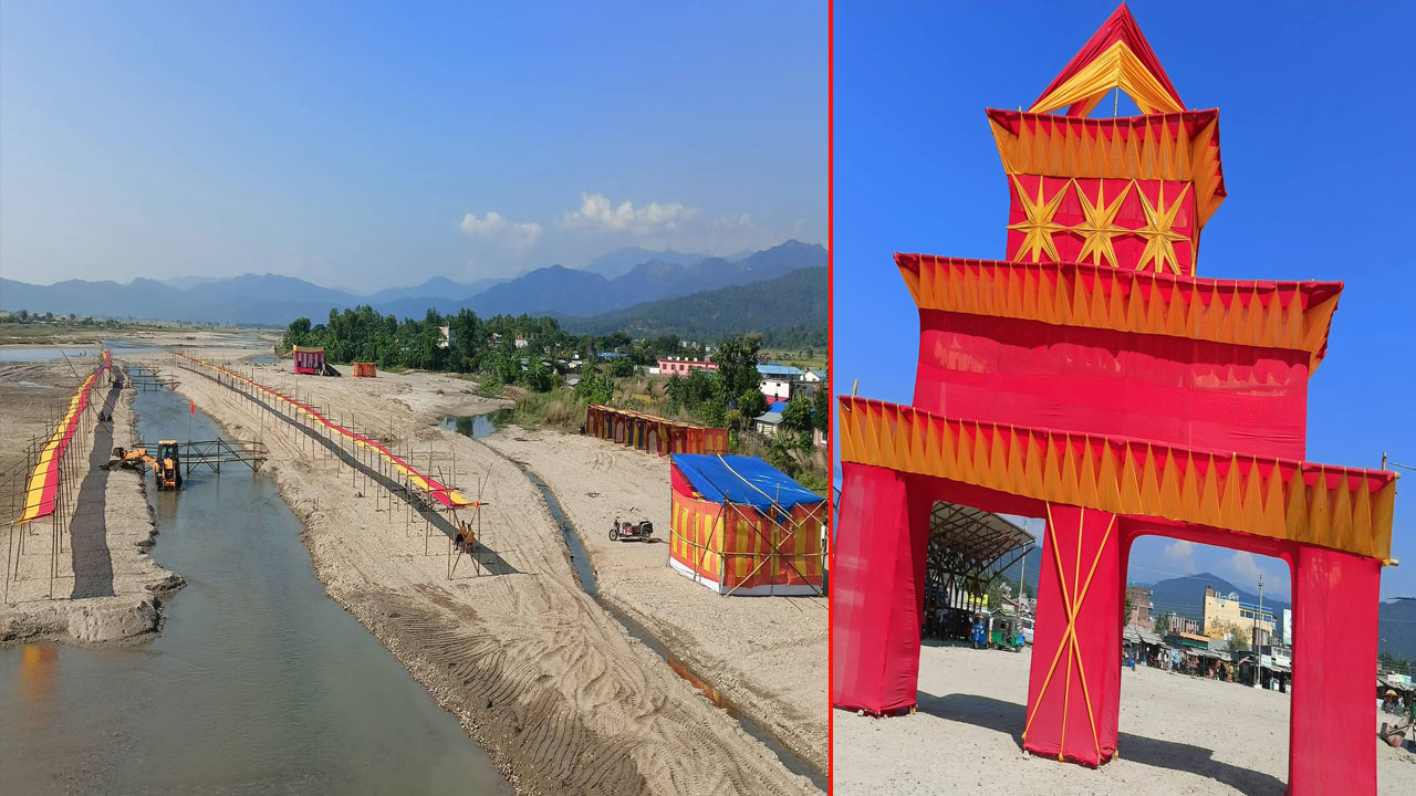 उदयपुरमा छठको रौनक वढ्यो, त्रियुगा नदी सिँगारिँदै 